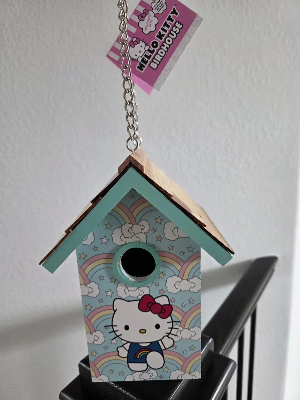 NWT Hello Kitty Rainbow Birdhouse - Teal & Pastel